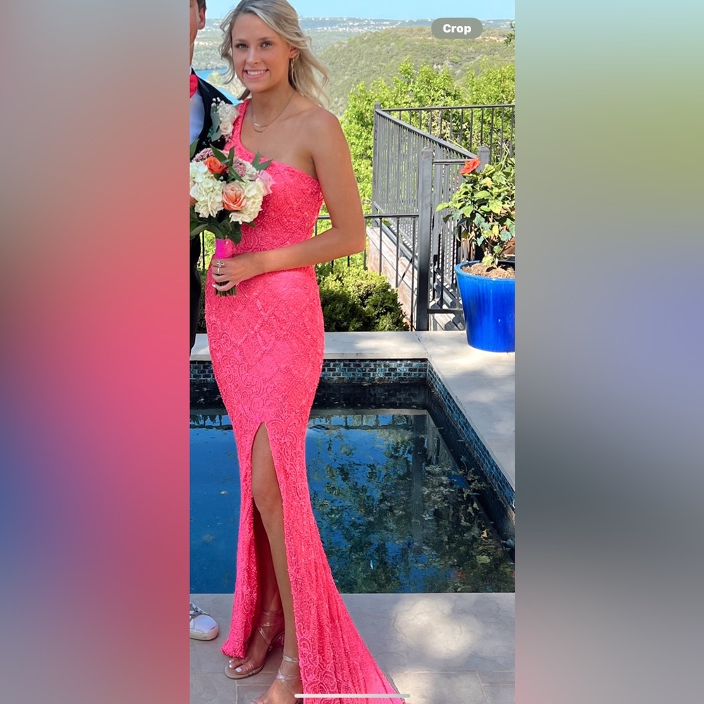 PRIMAVERA COUTURE NEON PINK PROM DRESS